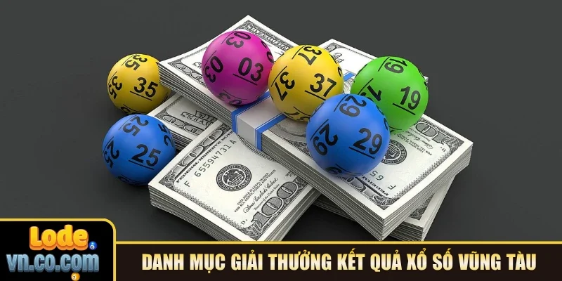 Danh mục giải thưởng kết quả xổ số Vũng Tàu