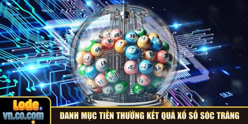 Danh mục tiền thưởng kết quả xổ số Sóc Trăng