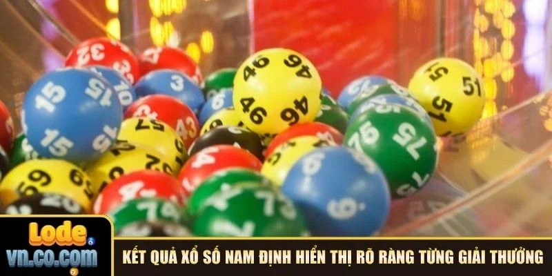 Kết quả xổ số Nam Định hiển thị rõ ràng từng giải thưởng