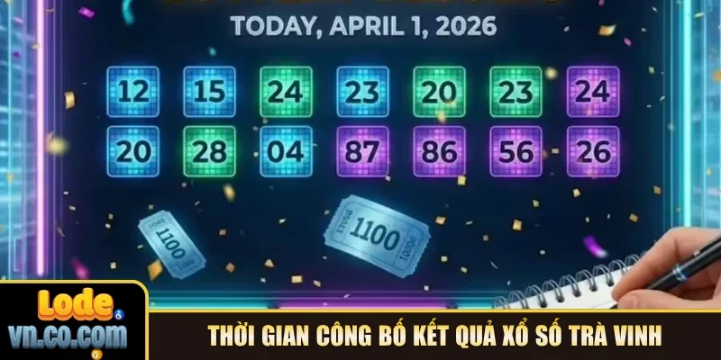 Thời gian công bố kết quả xổ số Trà Vinh